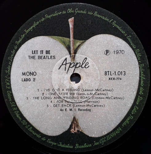 Lp The Beatles Let It Be Mono 1970 Monaural Repress 1972 (Usado)