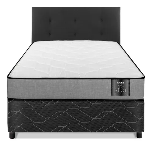 Cama Americana Star Flex 1 Plaza + Respaldo Royal