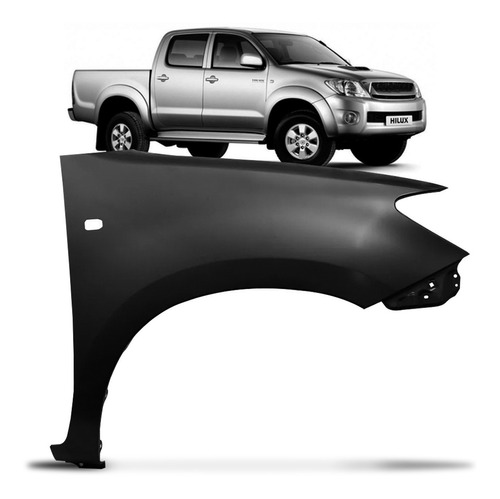 Paralama Hilux 2wd 2005 A 2011 Sem Furo Moldura