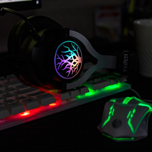 Imagem 9 de 9 de Kit Gamer Haiz Teclado Resiste Água Mouse Led E Headset Hz8