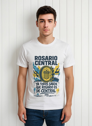 Remera De Rosario Central Puro Algodon