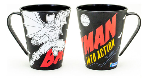 Caneca De Plástico Infantil Batman 360ml- Plasútil