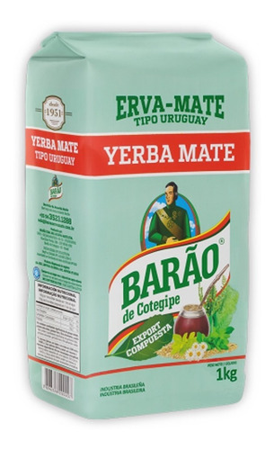 Erva Mate Export Composta Uruguai Barão De Cotegipe 1kg