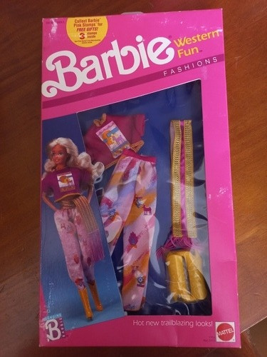 Barbie Cartela Roupa 1989 Western Fun Country Antiga 80 90