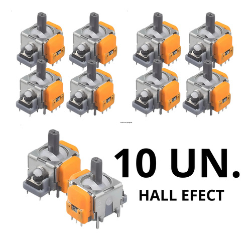 Kit Com 10 Analógico Magnético Para Controle Ps5 Hall Effect