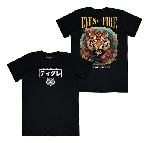 Playera Hombre Eyes Of Fire M scara De L tex Cuotas sin inter s