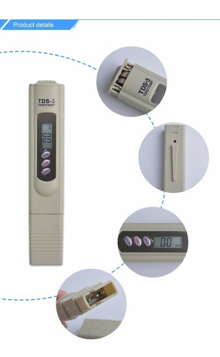 Medidor Tds Digital Calidad Agua Ppm Temperatura