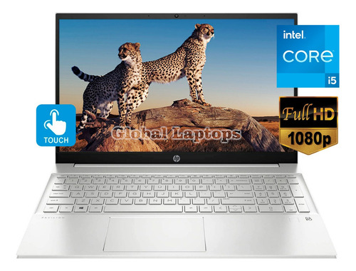 Ultrabook  gamer  HP Win EG53 plateada táctil 15.6", Intel Core i5 Core i5-1235U  16GB de RAM 512GB SSD, Intel Iris Xe Graphics 1920x1080px Windows 11 Home