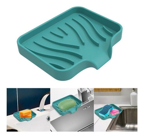 Soporte De Silicona Para Jabón, Bandeja De Drenaje De