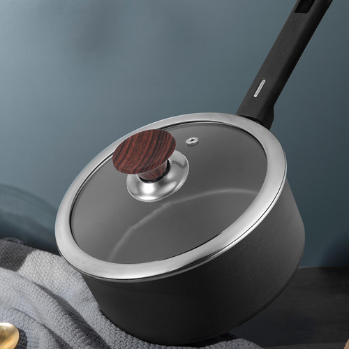 Tapa De Olla Con Mango De Madera Granulada Para Utensilios D