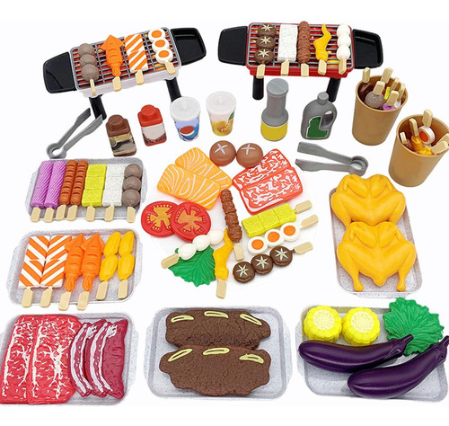 F Patio Trasero Picnic Cocina Bbq Playset Juego De 80 Piezas