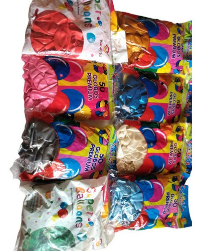 Globos Para Fiestas Paquete 125unidades