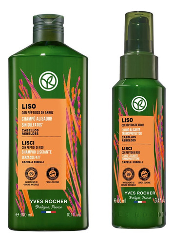  Yves Rocher Kit Capilar Alisante Shampoo Crema Peinar