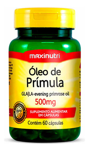 Óleo De Primula 60 Capsulas 500mg Maxinutri