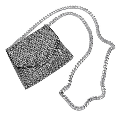 Bolso De Noche Con Diamantes De Imitación For Mujer, Cadena