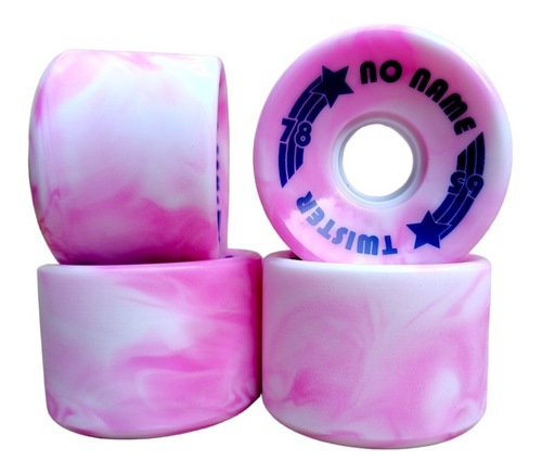 Imagen 3 de 6 de Ruedas Cruiser Longboard No Name Twister 65 X 45mm 78a Rosa