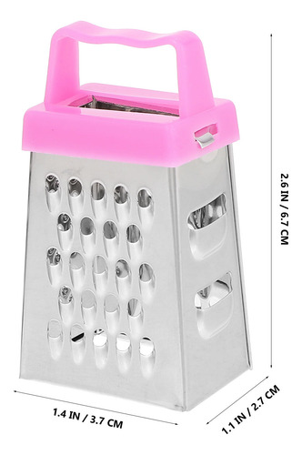 Mini Rallador De Queso De Acero Inoxidable, 6 Unidades, Caja