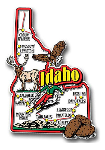 Imán De Idaho Jumbo State De Classic Magnets, Coleccionable