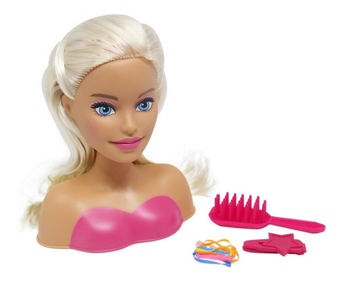 Mini Boneca Cabeça Busto Pentear Estilizar - Barbie Original