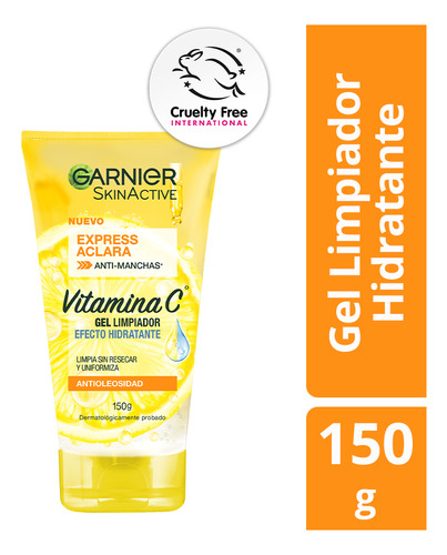 Gel Limpiador Garnier Skin Active Vitamina C 150g Tipo de piel Mixta