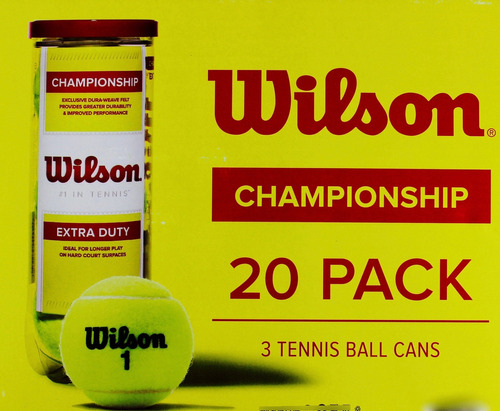 Championship Pelota Tenis Extra Duty 20 pack 60 bola