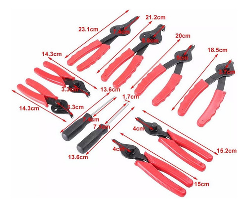 Para Juego Pinzas For Seguros Anillos De Retención 10pzs