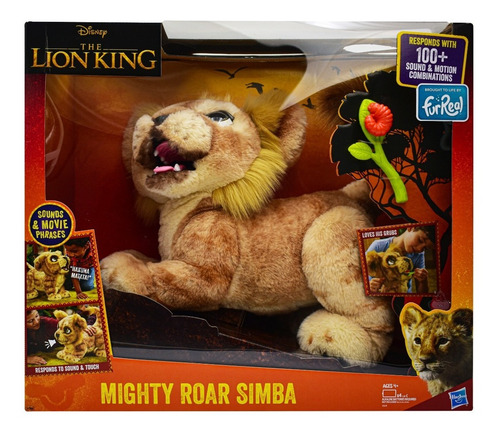 Furreal Rey León Mighty Roar Simba 100 Sonidos Hasbro Color CAFE