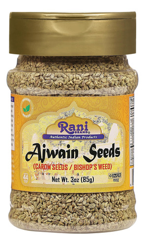 Rani Ajwain Seeds (carom Bishops Weed) Especias Enteras 3oz 