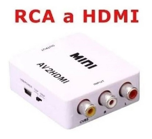 Convertidor Conversor Adaptador Rca + Sonido A Hdmi, Stock !