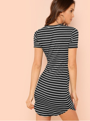 Vestido Rayado Vestidos Casuales Blusas Dama Ropa Mujer | Envío gratis Vestido Rayado Vestidos Casuales Blusas Dama Ropa Mujer | Envío gratis