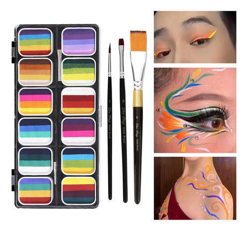 Paleta De Pintura Corporal Para Cara, Pigmento De Estilo B