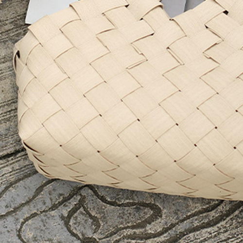 Bolso Tejido, Cesta De Almacenamiento Tejida Con Asa, L