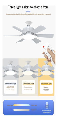 Ventilador Abanico Techo Lámpara Control Remoto Iluminación