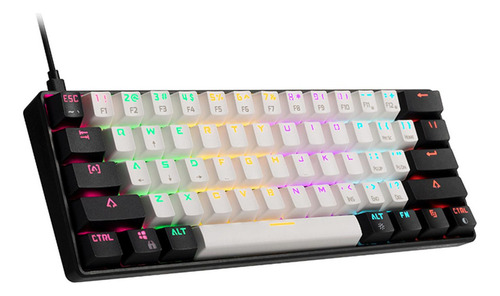 Teclado Gamer Mecanico Gamdias Aura Gk2 Switch Red Usb Blanc