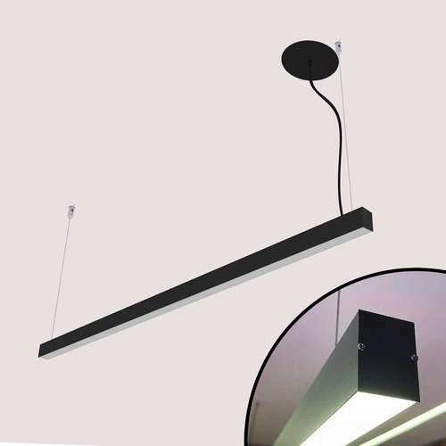 Acrilico Leitoso Perfil De Led - Personalizado Cor Pendente 120 Preto