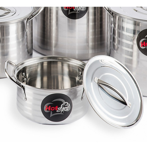 Imagen 5 de 6 de Juego De 7 Ollas Con Tapa Hot Spot Z475 Set Acero Inoxidable