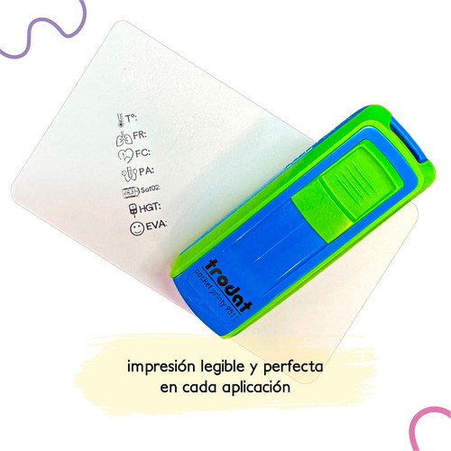 Imagen 5 de 5 de Sello Médico De Signos Vitales Para Enfermería 3.8 X 1.4 Cm