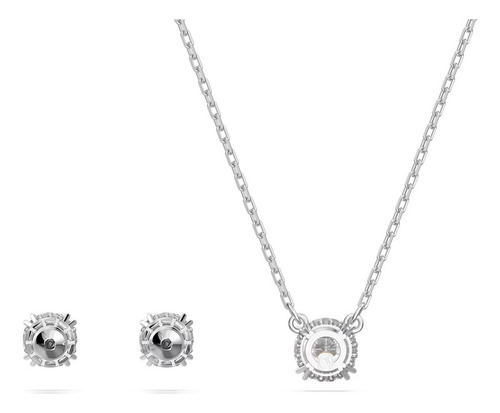 Juego De Pendientes Y Collar De Cristal Swarovski Constella Plateado