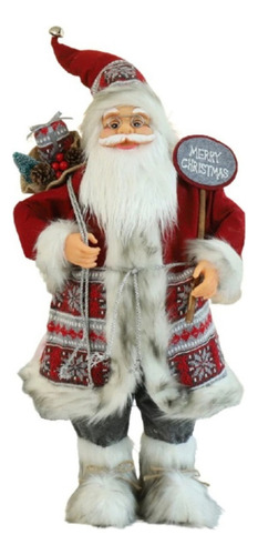 Boneco Papai Noel 60cm Enfeite De Natal Decoração De Festa Cor Vermelho