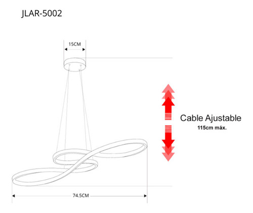 Jwj Led Lampara Colgante Moderna Lámparas De Anillo Modernas