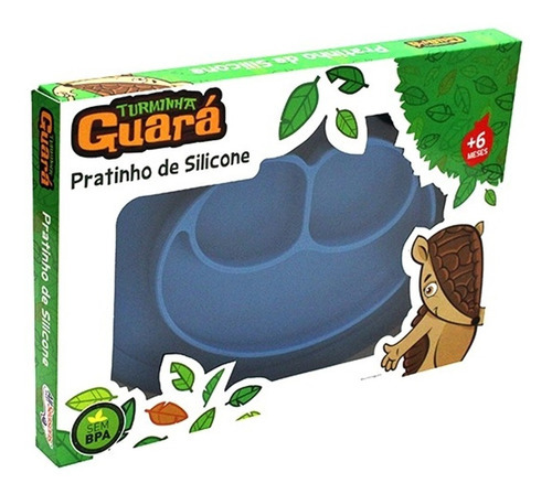 Prato De Silicone Infantil Turma Do Guara Azul