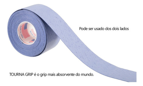 Imagem 3 de 6 de Overgrip Unique Tourna Grip Original Rolo 10un Azul Promoção