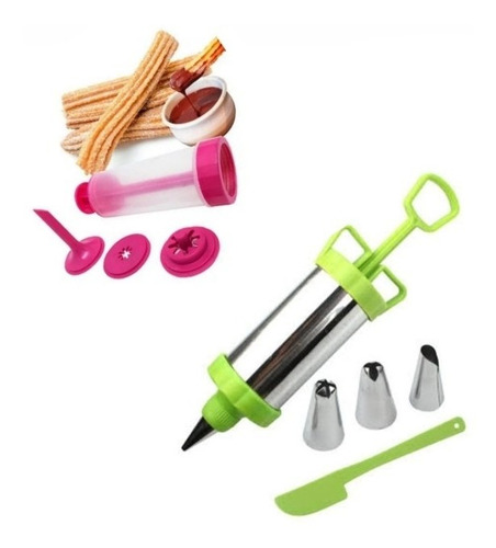 Imagem 6 de 6 de Kit 01 Maquina Manual Churros + Pistola De Confeitar