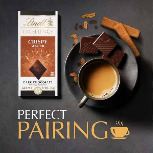 Chocolate Amargo Con Galleta Wafer Lindt Excellence Premium