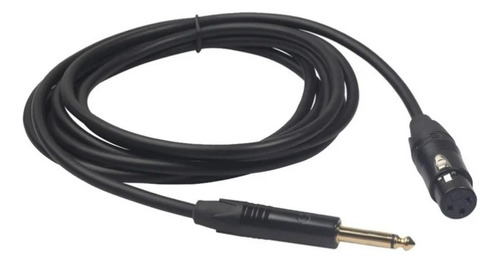 Cable De Microfono De 2.4 Metros Plug 1/4 