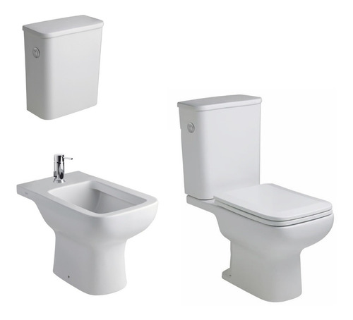 Combo Ferrum Trento | Inodoro Largo + Depósito + Bidet 1ag