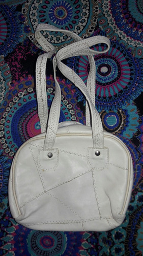 Cartera Blanca Cuero Ecologico 