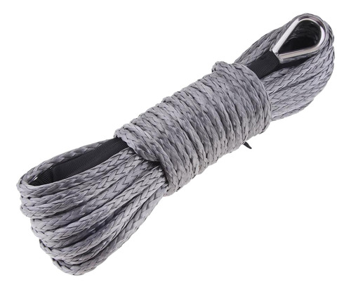 Cuerda Para Cabrestante De Fibra Sintética De 1/4 Gris