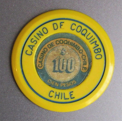 Ficha Casino Coquimbo 100 Pesos Amarilla  (c85)