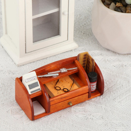Mini Estante Para Suministros De Oficina Para Casa De Madera